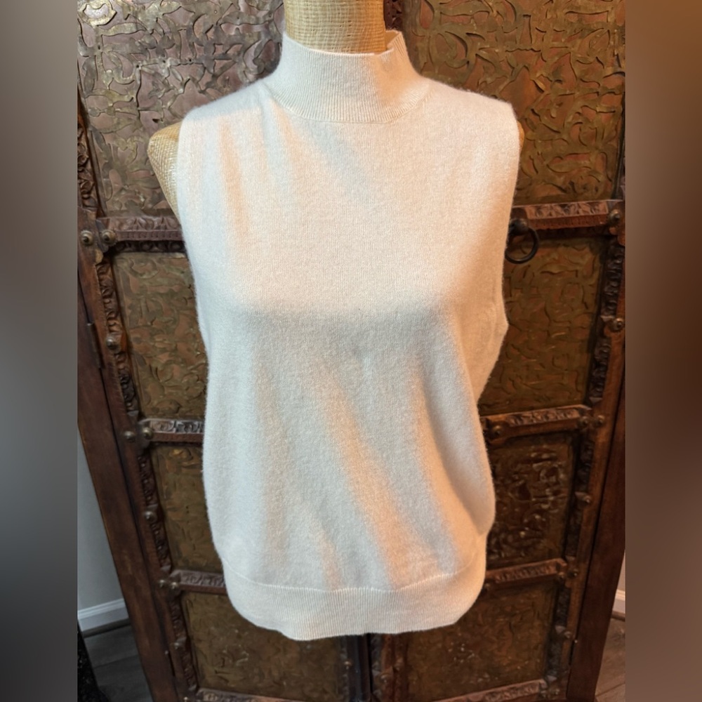 Ann Taylor Ivory Cashmere Top XL